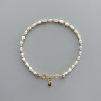 Tiny Freshwater Pearl Bracelet - Dainty June Birthstone Jewelry
