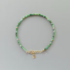 Tiny Jade Bracelet - Dainty Gemstone Beaded Jewelry