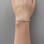 Tiny Parabia Blue and Green Kyanite Bracelet - Dainty Gemstone Jewelry