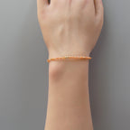 Tiny Sunstone Bracelet - Dainty Gemstone Beaded Jewelry