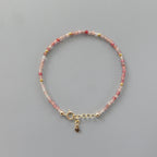 Tiny Andesine Bracelet Dainty Gemstone Beaded Bracelet Crystal Minimalist Jewelry Stacking Healing Birthday Gift for Bridesmaid Wife Host
