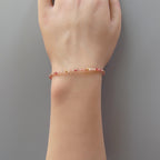 Tiny Andesine Bracelet Dainty Gemstone Beaded Bracelet Crystal Minimalist Jewelry Stacking Healing Birthday Gift for Bridesmaid Wife Host