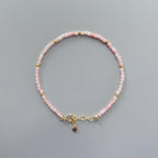 Tiny Pink Opal Bracelet Dainty Gemstone Beaded Bracelet October Birthstone Minimalist Trendy Bracelet Crystal Mom Birthday Gift for Wife Mom