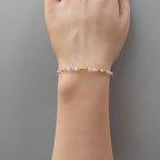 Tiny Cacoxenite Bracelet Dainty Auralite Gemstone Beaded Bracelet Purple Crystal Jewelry Boho Chic Trendy Skinny Birthday Gift Host Mom Wife