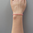 Tiny Brazilian Rhodonite Bracelet -Dainty Gemstone Healing Jewelry
