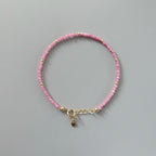 Tiny Brazilian Rhodonite Bracelet -Dainty Gemstone Healing Jewelry