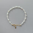 Tiny Ethiopian Opal Bracelet -Dainty October Birthstone