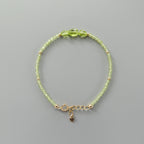 Tiny Peridot Bracelet - Dainty Gemstone Beaded Bracelet
