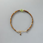 Tiny Tiger Eye Bracelet Dainty Gemstone Beaded Jewelry Tiger's eye Stacking Trendy Bracelet Peridot Minimalist Jewelry Birthday Gift Mom