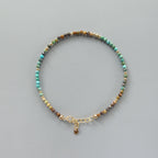 Tiny Arizona Turquoise Bracelet - Dainty December Birthstone
