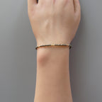 Tiny Pyrite Bracelet - Dainty Gemstone Beaded Jewelry