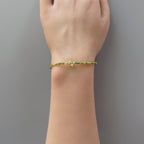Tiny Green Tourmaline Bracelet - Dainty Colorful Beaded Jewelry