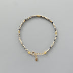 Tiny Dalmatian Jasper Bracelet Dainty Spotted Jasper Gemstone Beaded Bracelet Trendy Crystal Jewelry Minimalist Birthday for Women Sister
