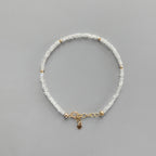 Tiny Rainbow Moonstone Bracelet - Dainty June Birthstone Jewelry