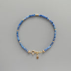 Tiny Blue Kyanite Bracelet - Dainty Gemstone Beaded Jewelry