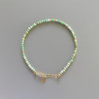 Tiny Variscite Bracelet - Dainty Gemstone Beaded Jewelry