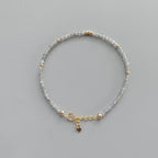 Tiny Labradorite Bracelet - Dainty Gemstone Beaded Jewelry