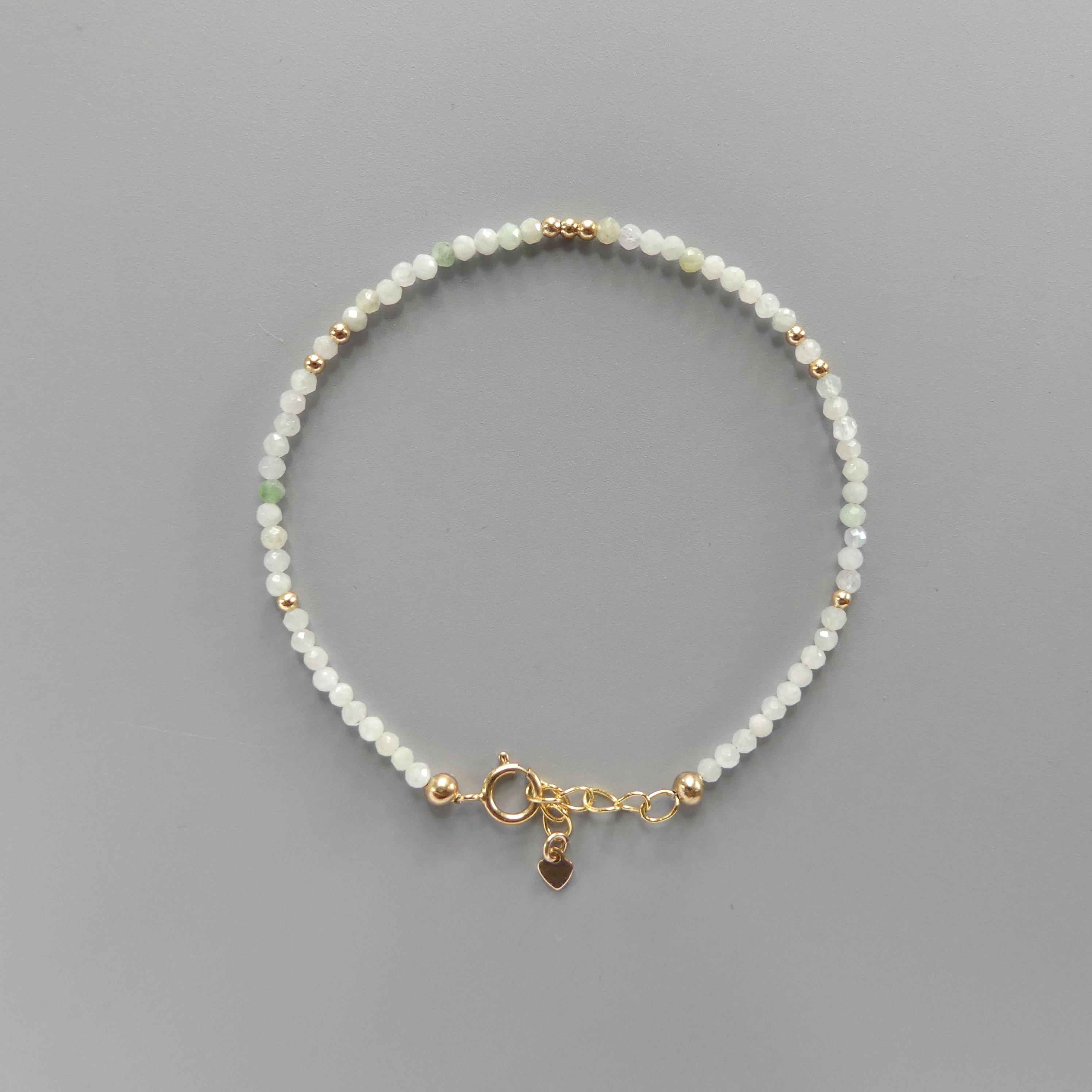 Natural Jade Bracelet - Dainty Beaded Jewelry