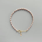 Tiny Rose Pearl Bracelet -Dainty Beaded Jewelry