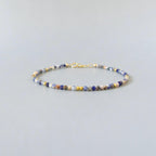 Tiny Sunset Sodalite Bracelet Dainty Gemstone Beaded Bracelet Stacking Minimalist Crystal Bracelet Healing Jewelry Birthday Gift Wife Host