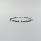 Tiny Blue Sapphire Bracelet Dainty Crystal Minimalist Jewelry