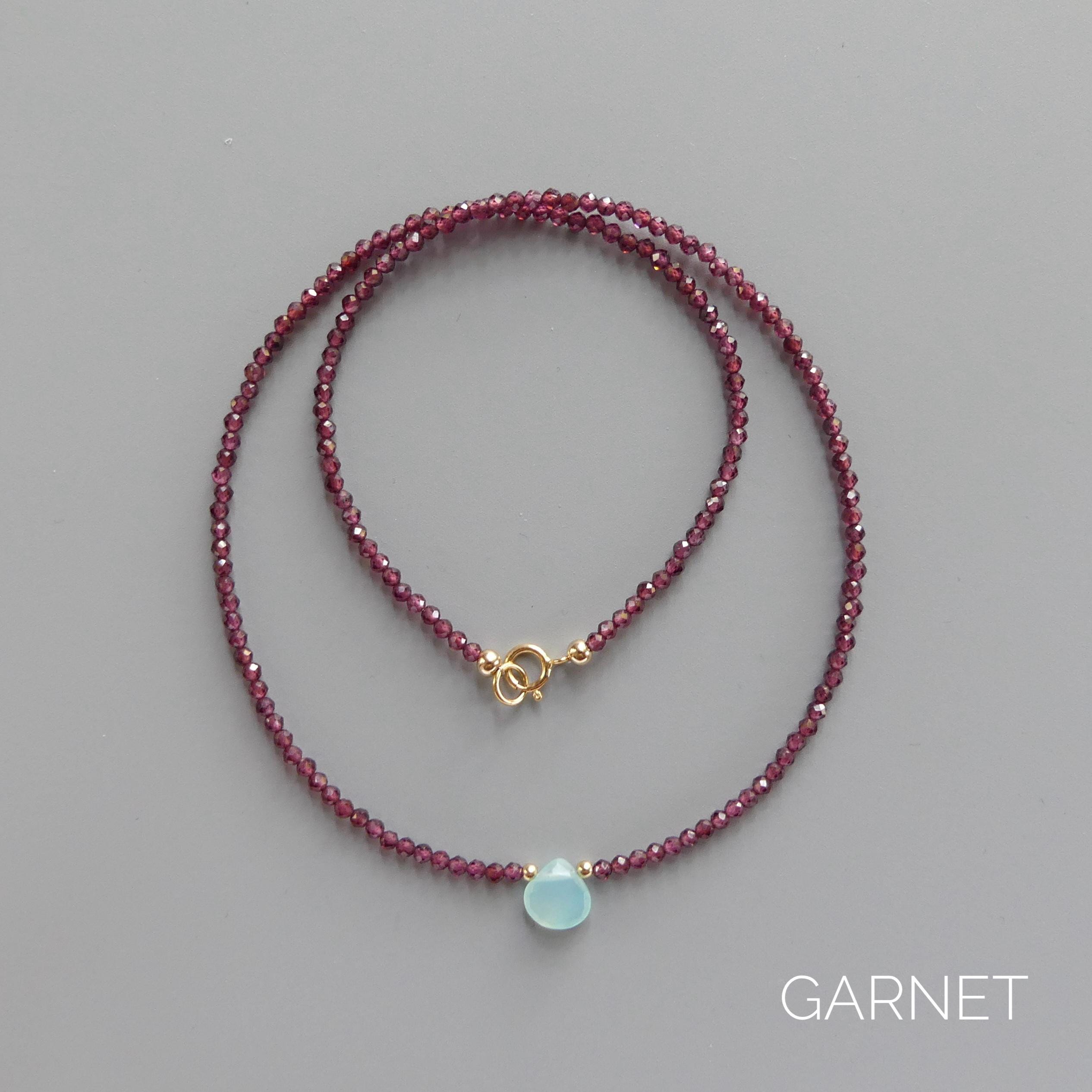 Tiny Gemstone Beaded Necklace Dainty Amazonite Amethyst Peridot Garnet Crystal Choker Minimalist Jewelry Birthday Gift Daughter Wife Mom