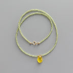 Tiny Peridot Beaded Necklace Dainty Peridot Choker Red Crystal Necklace Minimalist Jewelry Boho Birthday Gift August Birthstone Wife Mom