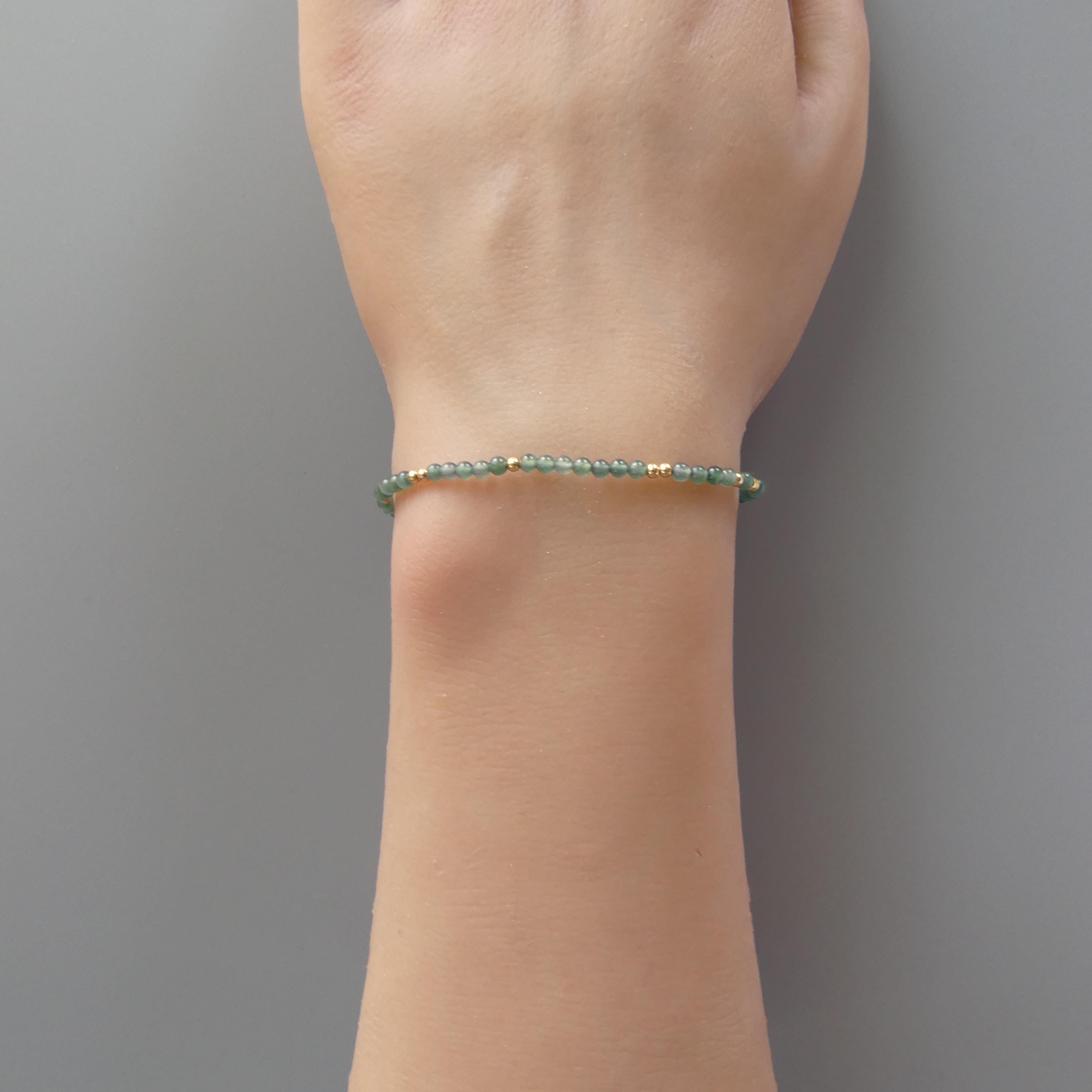 Natural Jade Bracelet - Dainty Good Luck Jewelry