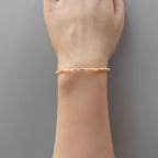 Tiny Pink Aventurine Bracelet Dainty Gemstone Beaded Jewelry Minimalist