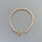 Tiny Rhodochrosite Bracelet Dainty Crystal Minimalist Jewelry