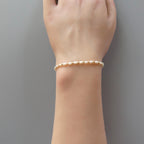 Tiny Freshwater Pearl Bracelet - Dainty June Birthstone Jewelry