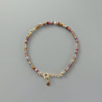 Tiny Colorful Sapphire Bracelet Dainty Tundra Sapphire Gemstone Beaded Bracelet Jewelry Minimalist September Birthstone Birthday Gift Wife