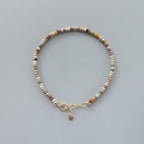 Tiny Ocean Jasper Bracelet -Dainty Beaded Jewelry