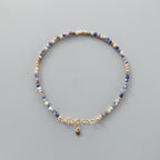 Tiny Sunset Sodalite Bracelet Dainty Gemstone Beaded Bracelet Stacking Minimalist Crystal Bracelet Healing Jewelry Birthday Gift Wife Host