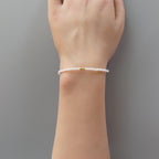 Tiny Blue Lace Agate Bracelet Dainty Gemstone Beaded Bracelet Everyday Stacking Jewelry Minimalist Crystal Birthday Gift Host Bridesmaid