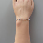 Tiny Blue Aventurine Bracelet Dainty Gemstone Beaded Bracelet Everyday Jewelry Everyday Minimalist Crystal Birthday Gift Mom Wife Daughter