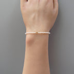 Tiny Diamond Zircon Bracelet - Dainty Sparkly April Birthstone Jewelry