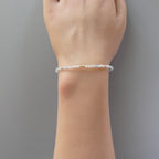Tiny Aquamarine Bracelet - Dainty March Birthstone Jewelry