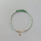 Tiny Green Aventurine Bracelet - Dainty Gemstone Beaded Jewelry