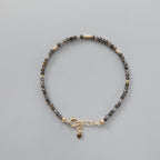 Tiny Obsidian Bracelet -Dainty Gemstone Protection Jewelry