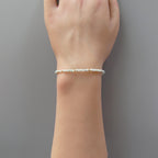 Tiny Larimar Bracelet -Dainty Beaded Bracelet