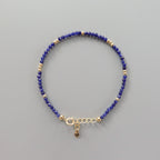 Tiny Sodalite Bracelet - Dainty Gemstone Beaded Jewelry