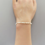 Tiny Amazonite Bracelet Dainty Gemstone Cube Beaded Bracelet Blue Crystal Trendy Minimalist Jewelry Stacking Birthday Gift Mom Grandma Gift