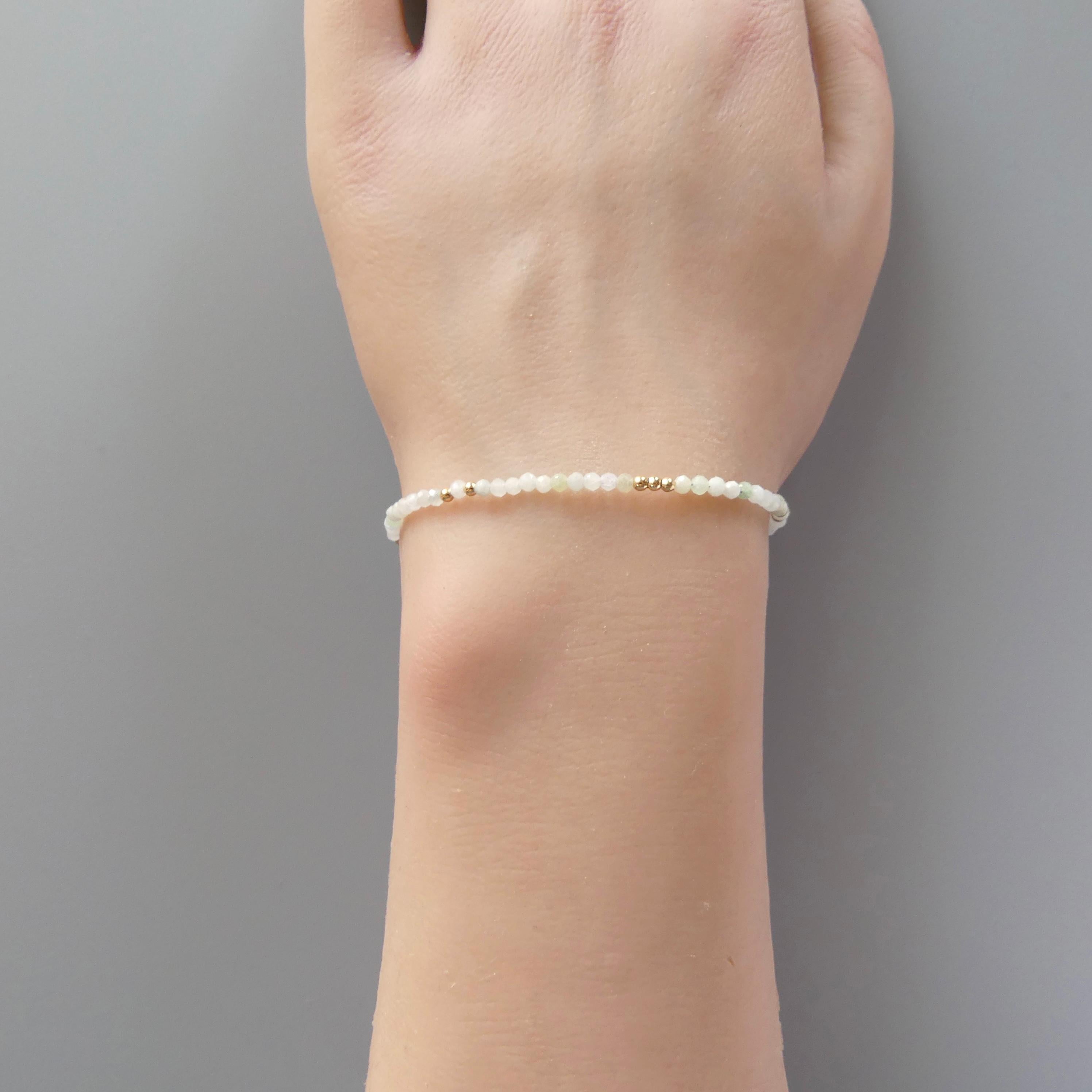 Natural Jade Bracelet - Dainty Beaded Jewelry