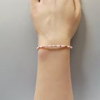 Tiny Cinnabrite Bracelet Dainty Gold Filled Beaded Bracelet Gemstone Jewelry Minimalist Healing Crystal Bracelet Delicate Gift for Women