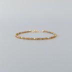 Tiny Topazolite Bracelet Dainty Yellow Garnet Beaded Bracelet Gold Filled Minimalist Jewelry Birthday Gift Christmas Mom Wife Daughter