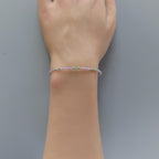 Tiny Amethyst Bracelet Dainty Columbian Emerald Gold Filled Beaded Bracelet Crystal Jewelry February Birthstone Birthday Gift Mom Wife