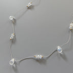 Dainty Silk Necklace Moonstone Knotted Silk Necklace Beaded Choker Layering Necklace Gift for Women Bridal Jewelry June Birthstone Gift