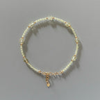 Dainty Lemon Quartz Bracelet Delicate Gold Filled Bead Bracelet Minimalist Jewelry Yellow Crystal Skinny Bracelet Birthday Gift Bridesmaids