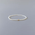 Natural Pearl Stretch Bracelet Simple Dainty Pearl Jewelry Minimalist June Birthstone 30th Anniversary Gift Bridesmaids Bridal Jewelry